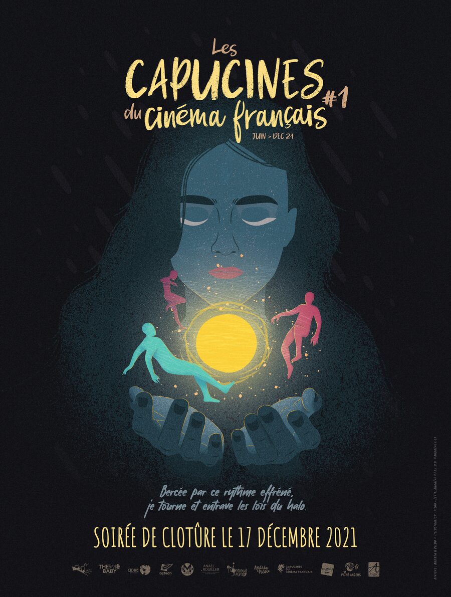 Affiche de la 1ère édition, 2021, LES CAPUCINES DU CINÉMA FRANÇAIS