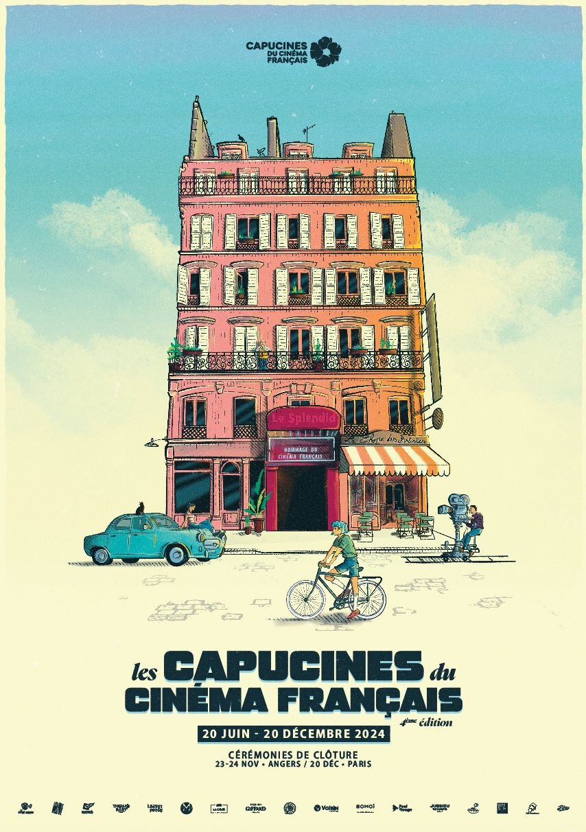 Affiche de la 4ᵉ édition, 2024, LES CAPUCINES DU CINÉMA FRANÇAIS