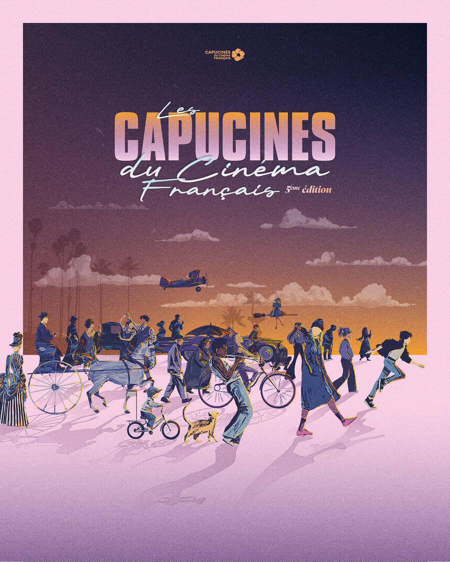 Affiche de la 5ᵉ édition, 2025, LES CAPUCINES DU CINÉMA FRANÇAIS